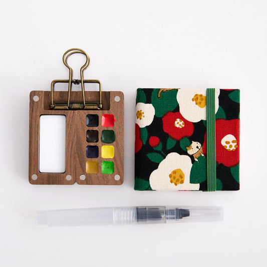PocketArtist™ – Black Floral (Wooden Palette)